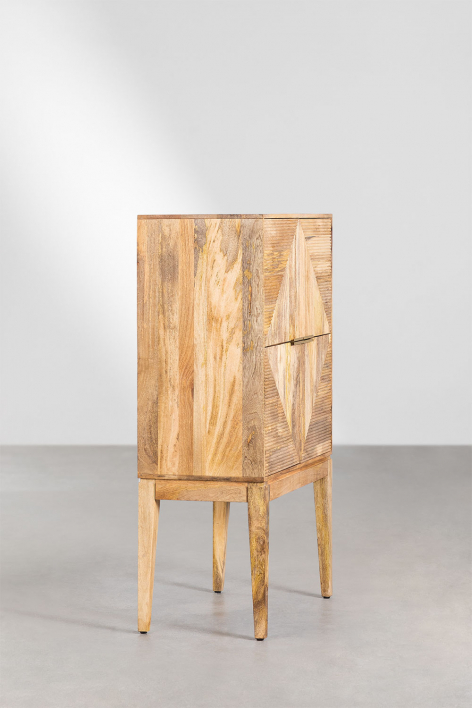 Hoher Sideboard 90x40 cm aus Mangoholz Baty Design