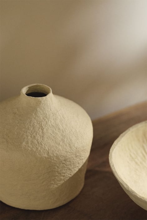 Handgefertigte dekorative Vase aus Pappmaché Brimsley