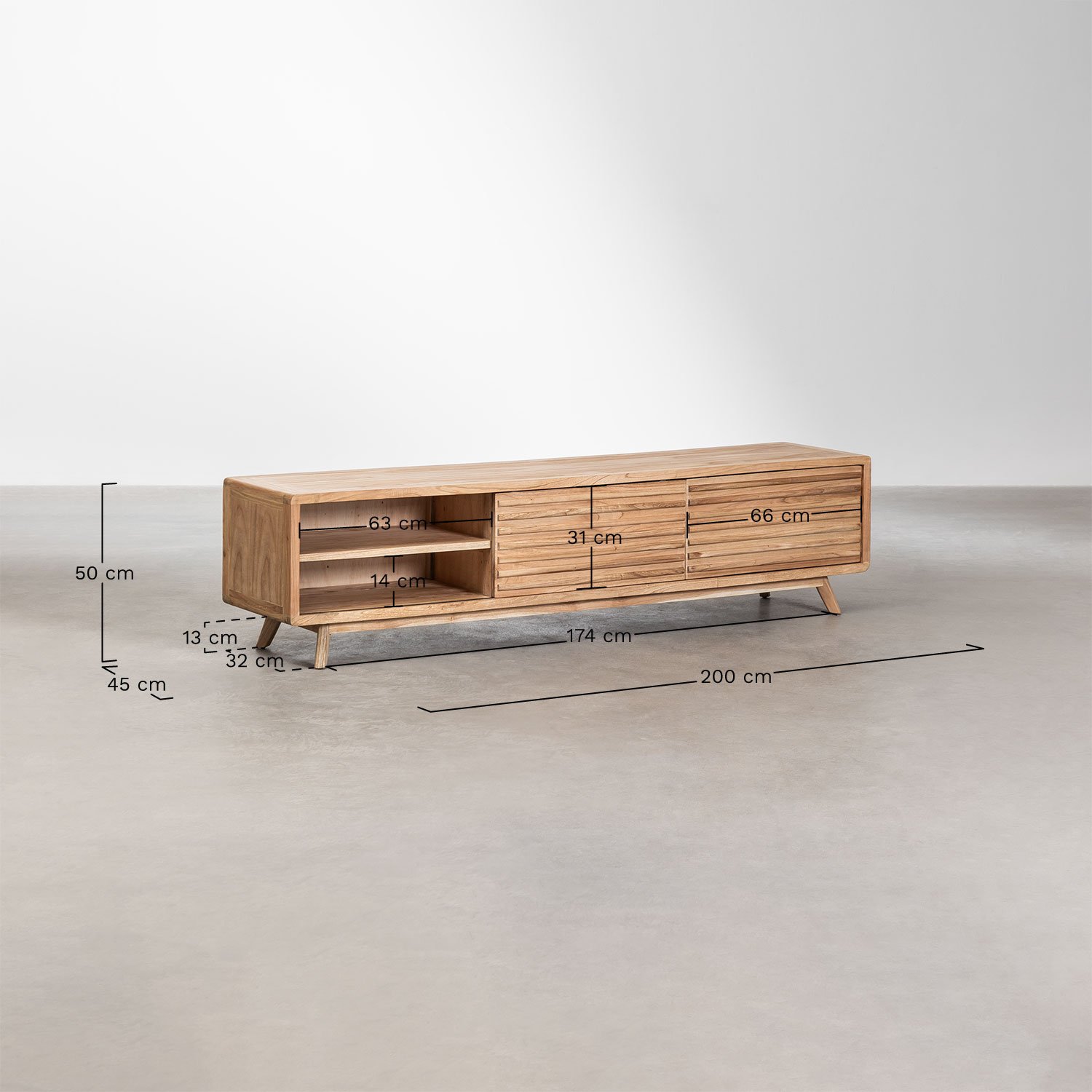 Deleyna TV-Schrank aus Holz    , MAßE