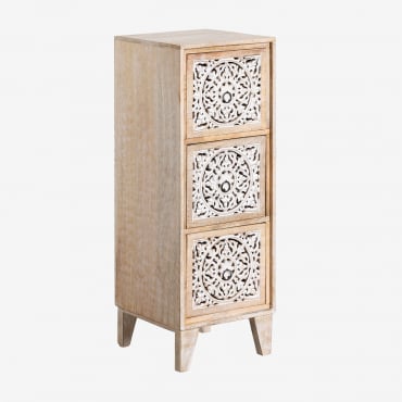 Kommode Aus Mekel-mangoholz Braun Natur - Sklum