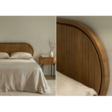 SKLUM Bambus Kopfteil Connery - Für 150 Cm Bett, 60 Cm Hoch, Naturfarben