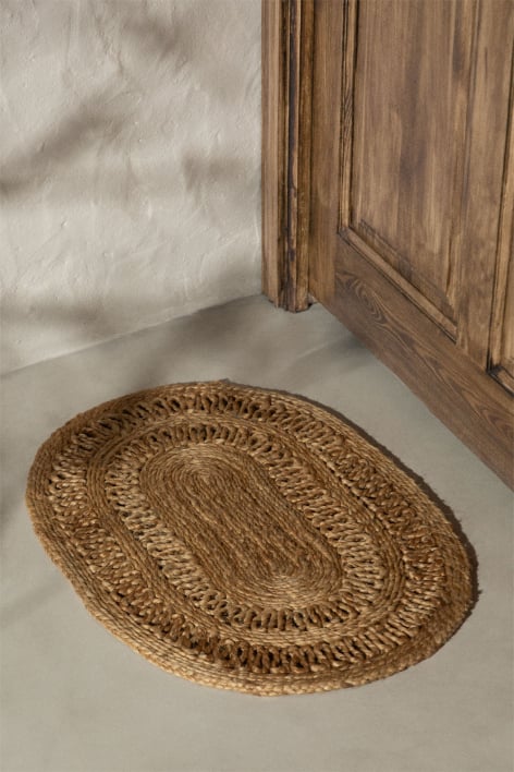 Ovaler Fußabtreter 45x60 cm aus Jute Koblet