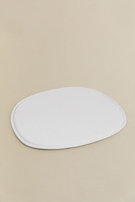 Kissen 39x34,5 cm für Stuhl aus Kunstleder Scand - Weiss