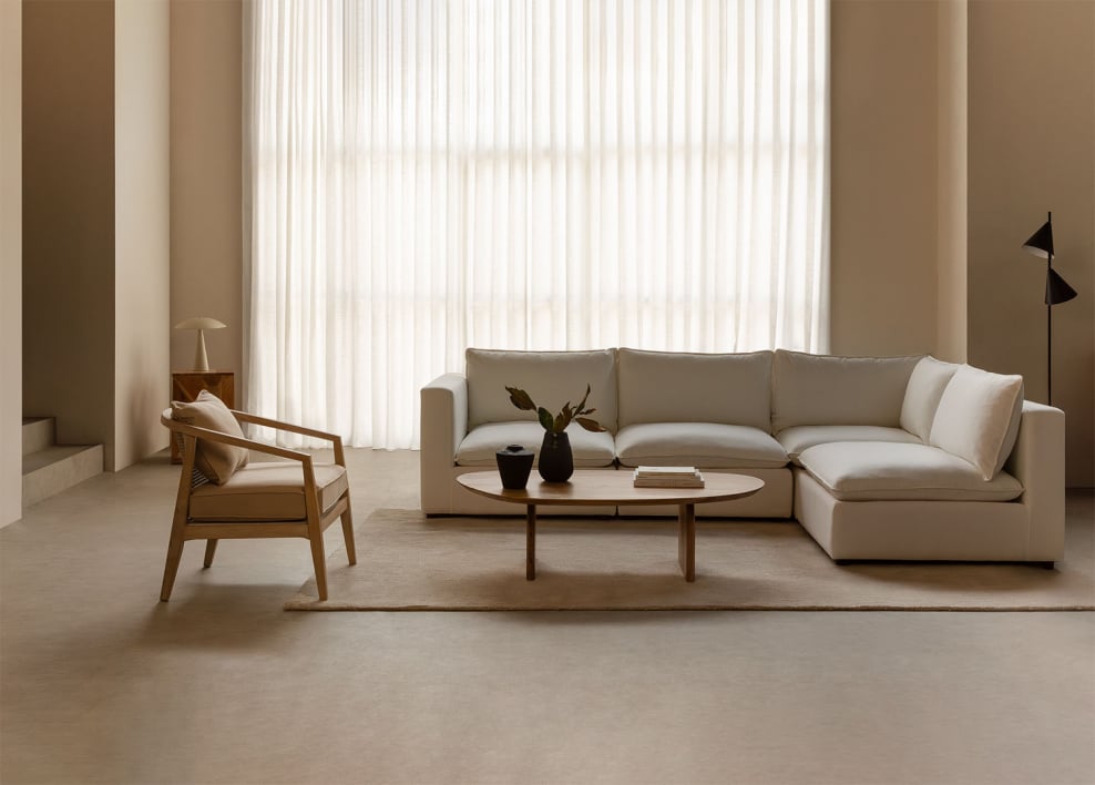 4-teiliges modulares Ecksofa im Estefan-Stil