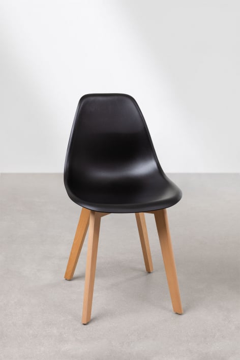 Pack 4 Esszimmerstühle Scand Nordic - Schwarz