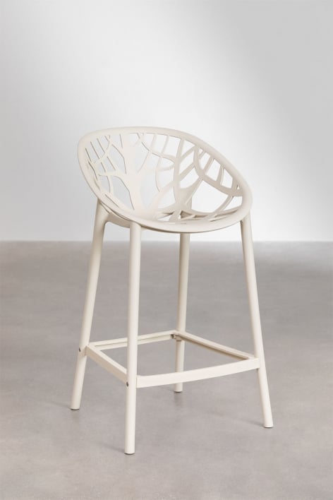 2er-Pack Garten Barhocker 65 cm aus beigem Polypropylen Tapioka Ores - Beige Tapioca