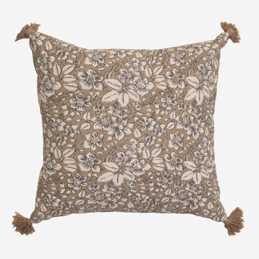 Quadratisches Baumwollkissen (45x45 Cm) Odilon Beige Leinen - Sklum