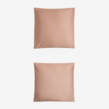 Set Mit 2 Sampras-satin-kissenbezügen Mit Einer Fadenzahl Von 300 Braun Haselnuss & 60 X 60 Cm - Sklum