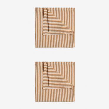 Set Mit 2 Sindaly-baumwollservietten Mandarine Orange - Sklum