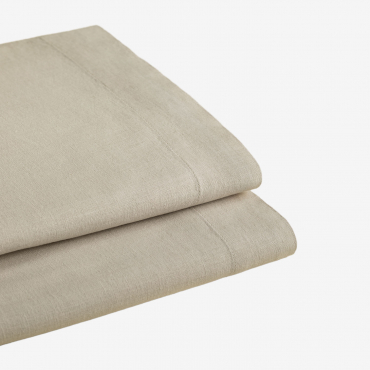 Oberlaken Aus Sorana-leinen, 160 G/m² Beige Semoline & Bett 135/140cm (210 X 280 Cm) - Sklum