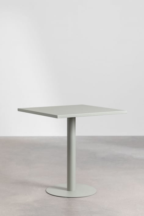 Quadratischer Küchentisch 70x70 cm aus Eisen Mizzi - Grün Caqui