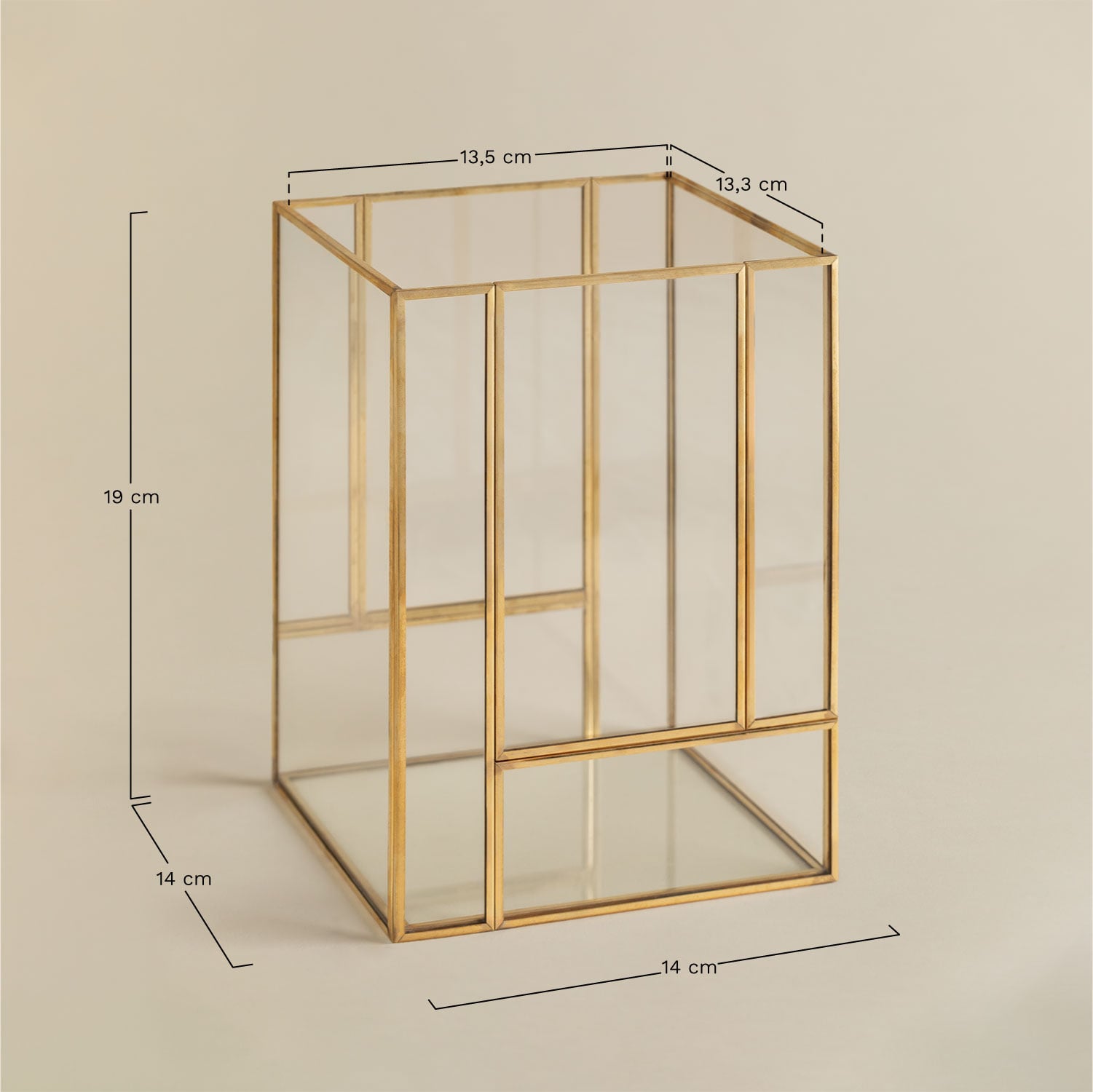 Windlicht aus Glas Gerson , MA&szlig;E