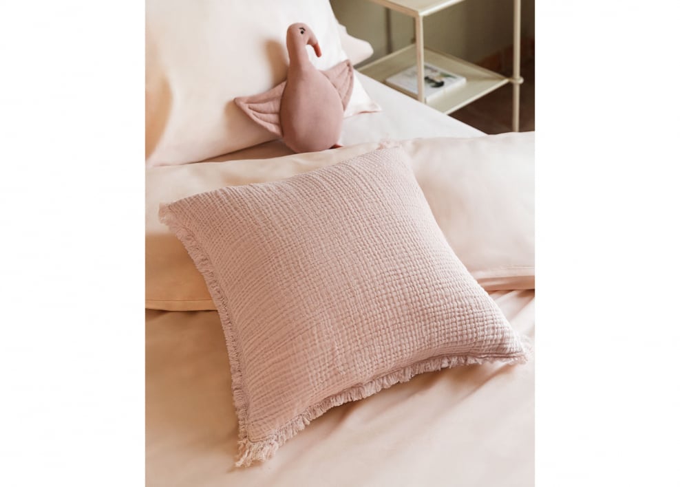 Quadratisches Kissen 45x45 cm Baumwollgaze Jobert - Helles Make Up