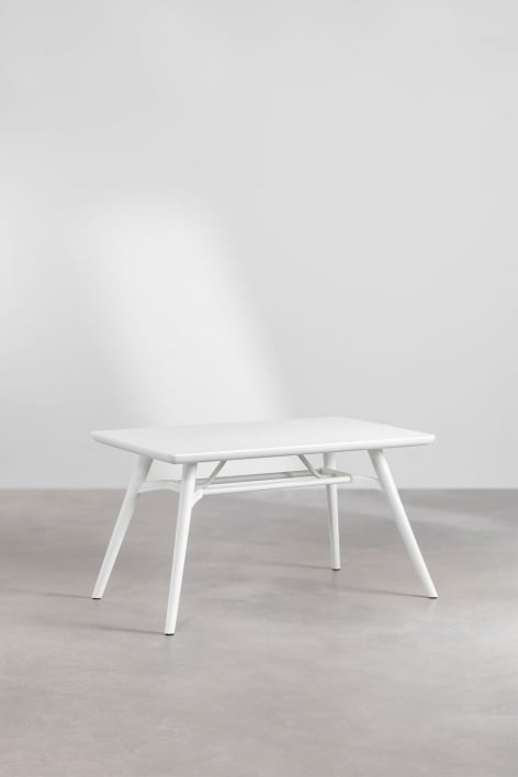 Rechteckiger Esstisch 135x80 cm aus Polypropylen Scand - Weiss