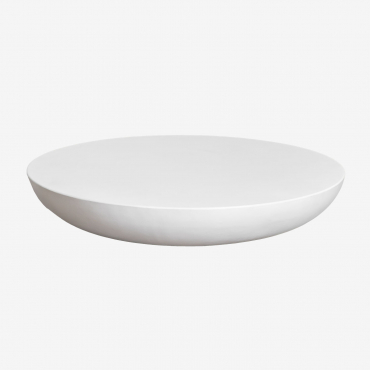 Runder Couchtisch Ø105 Cm Aus Zement Zenadia Eierschale - Sklum