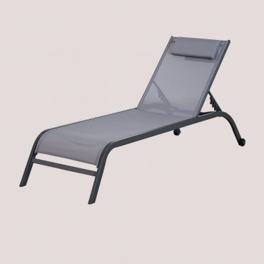 Therys Relaxliege Mit Kissen Grau Graphit - Sklum