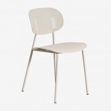 2er-set Esszimmerstühle Aus Polypropylen Und Eisen Tupah Beige Tapioca - Sklum