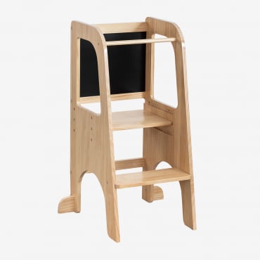 Sendoa Kids Lernturm Aus Kiefernholz Braun Natur - Sklum