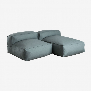 2-teiliges Modulares Chaiselongue-sofa Für Garten-dojans Grün Éter - Sklum