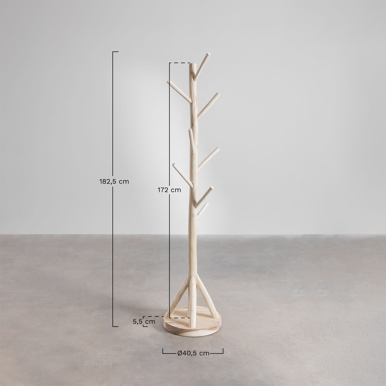 Aimar Stehgarderobe aus Teakholz, MAßE