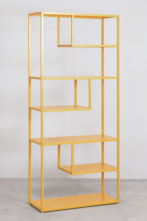 Thura Bücherregal 85x190 cm aus Stahl - Gelb Albero