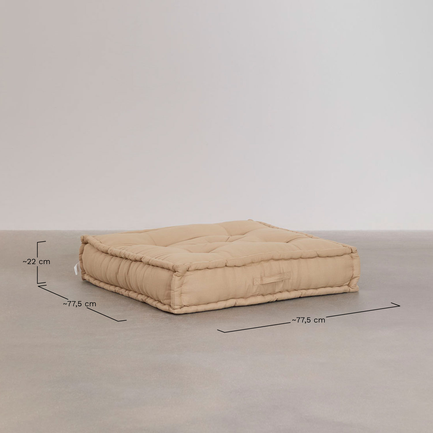 Bodenkissen für modulares Sofa aus Baumwolle Dhel, MAßE