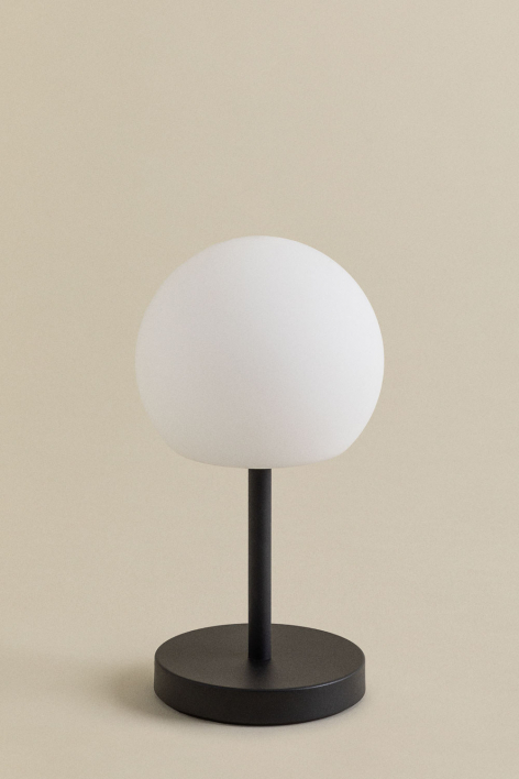 SKLUM Kabellose LED-Tischleuchte Balum – Schwarz, Tragbar, Mit Griff, 6 LEDs, Akku (Höhe 30cm)