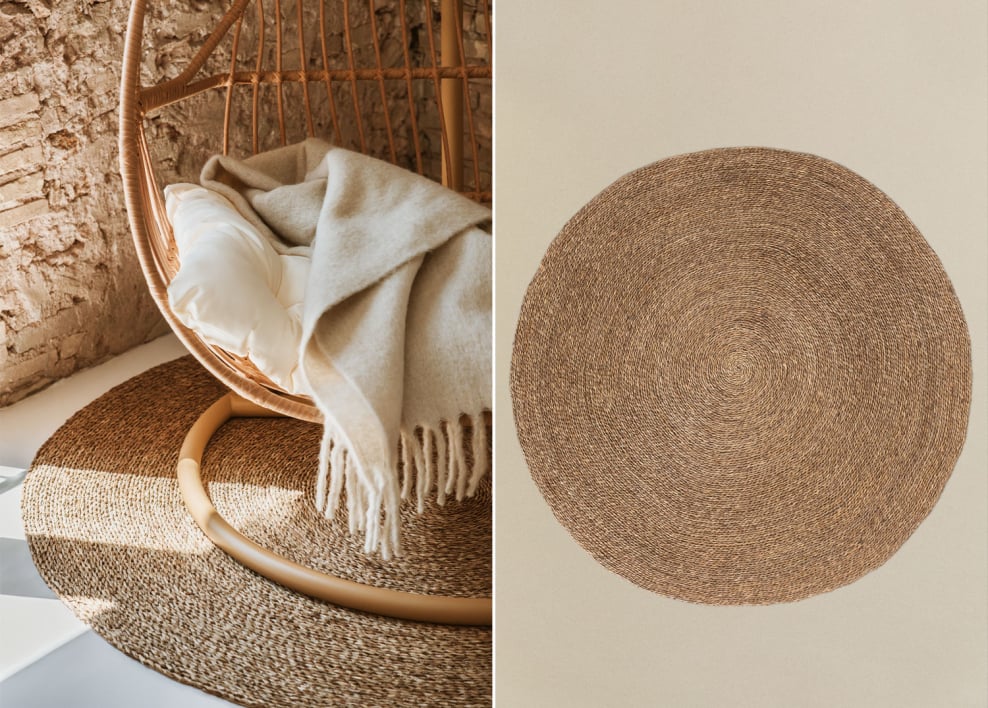 Runder Teppich Ø145 cm aus natürlichem Jute Drak