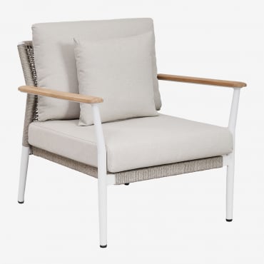 Salbury Gartensessel Aus Teakholz Und Aluminium Weiss - Sklum