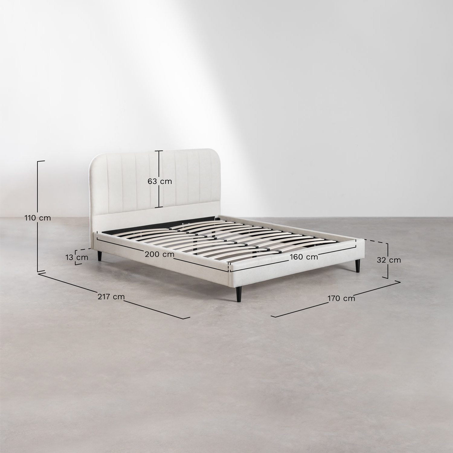 Maialen-Polsterbett , MAßE