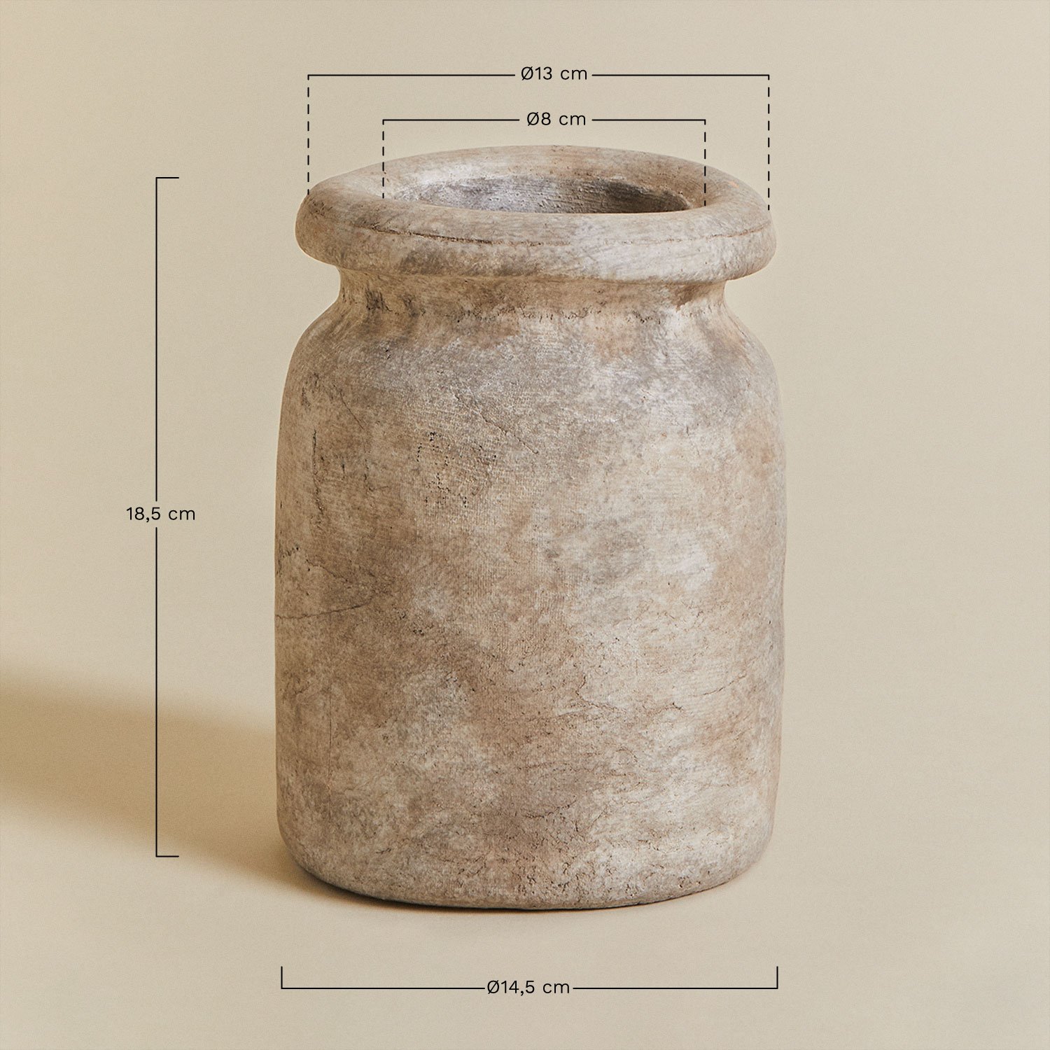 Terrakotta-Vase ( ↑ 18,5 cm) Agnon  , MAßE