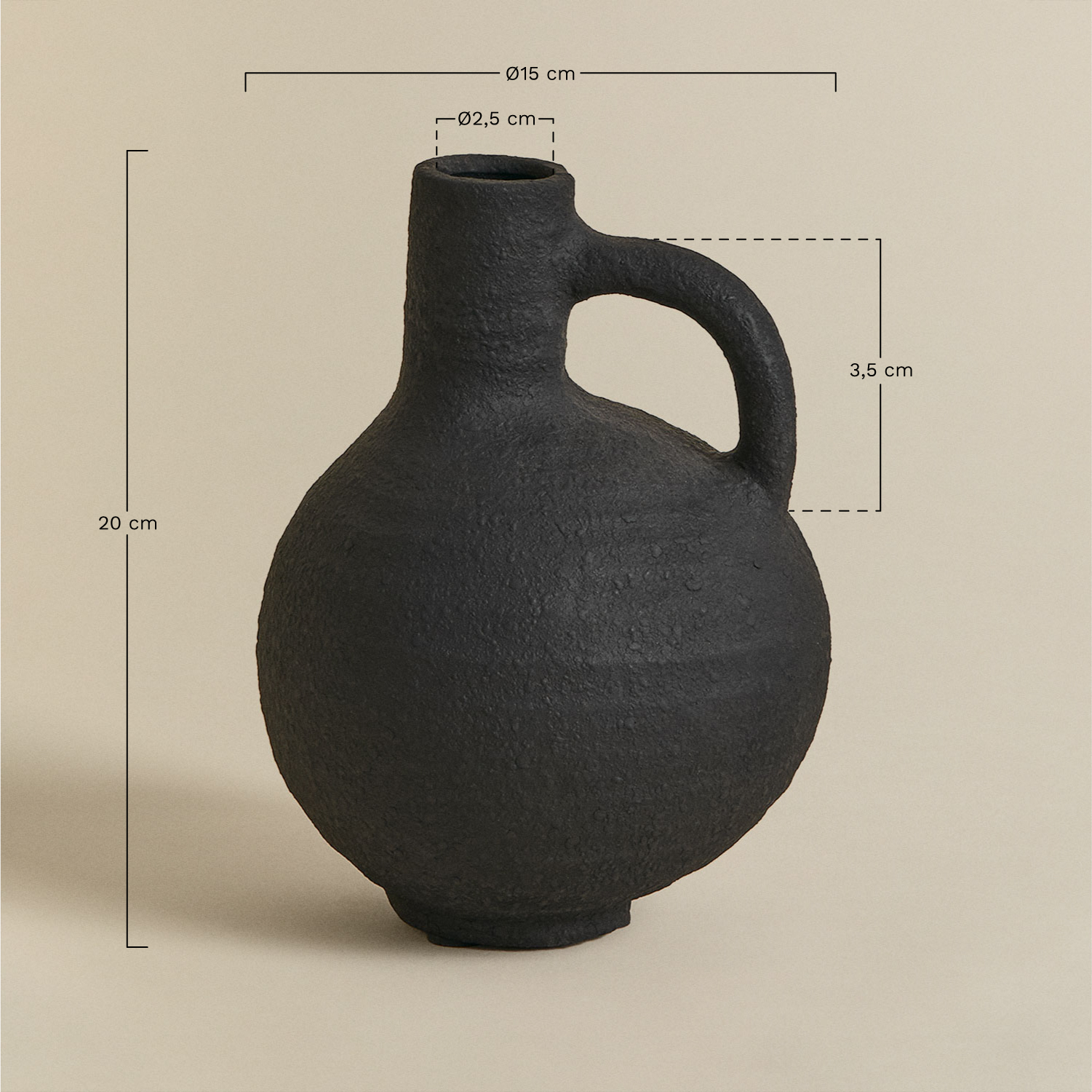 Lirabele Terrakotta-Vase, MA&szlig;E
