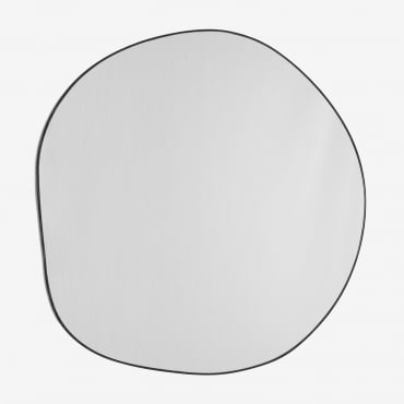 Unregelmäßiger Wandspiegel 60x60 Cm Aus Mdf Nonceva Schwarz - Sklum