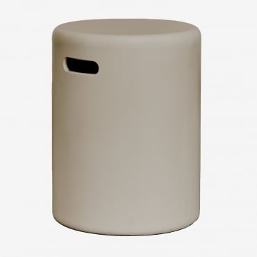 Runder Gartentisch Ø35 Cm Aus Beton Biltet Helles Grau Taupe - Sklum