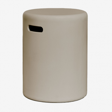 Runder Zement-beistelltisch (ø35 Cm) Biltet Helles Grau Taupe - Sklum