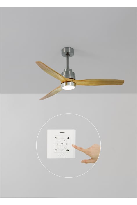 CREATE - WIND STYLANCE - Leiser Deckenventilator 40W Ø132 cm 100% Holz