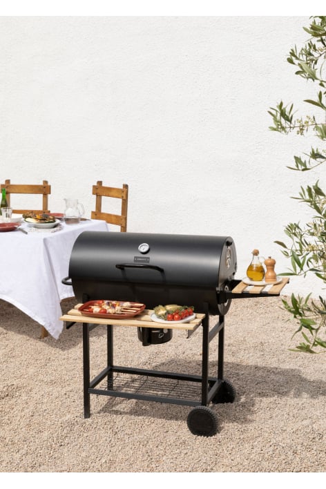 CREATE - BBQ SMOKEY - Räuchergrill mit Holzkohle auf Rädern