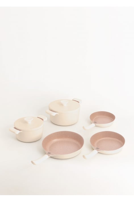 CREATE - Topf-Set 2 Töpfe POT STUDIO und 3 Bratpfannen PAN STUDIO aus Aluminiumguss mit Bakelitgriff