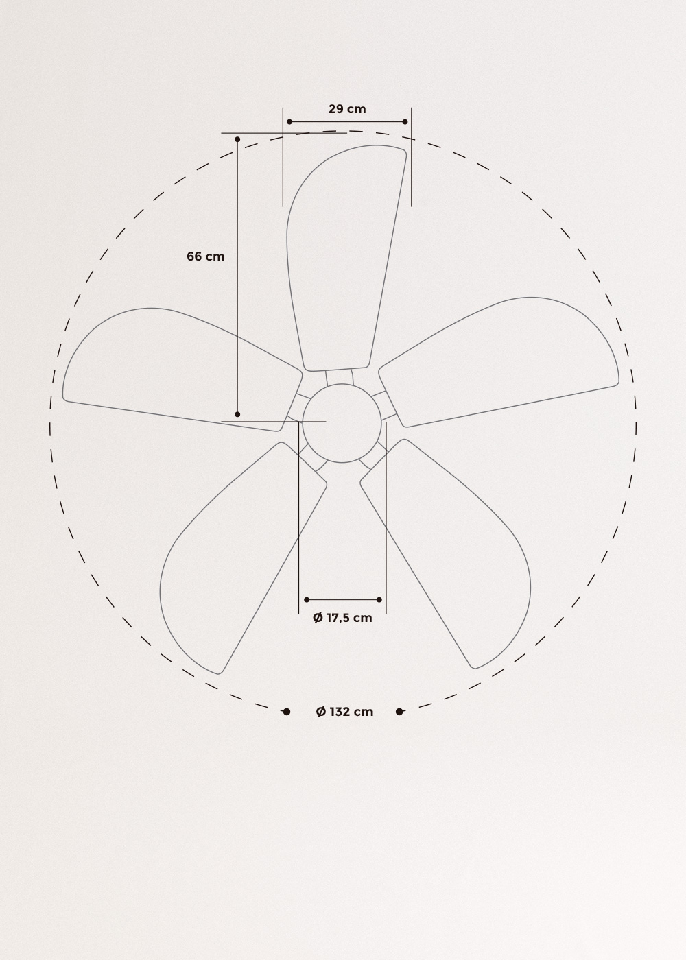 CREATE - WIND RATTAN - Leiser Deckenventilator 40W Ø132cm , MA&szlig;E