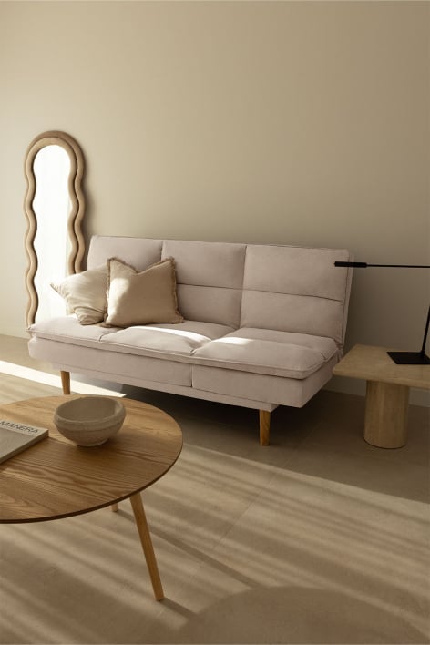 2-Sitzer-Liegesofa aus Veka-Stoff - Beige