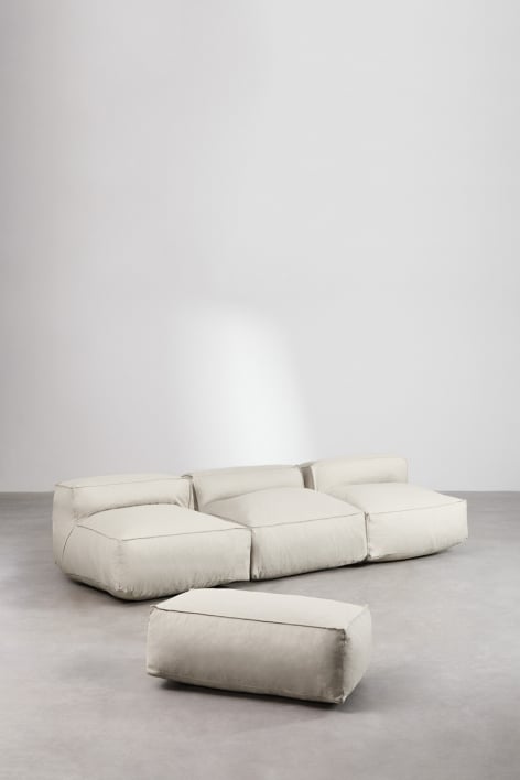 Dojans 3-teiliges modulares Sofa und Gartenhocker
