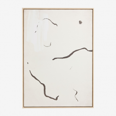 Dekoratives Gemälde Auf Leinwand (50x70 Cm) Carsen Beige Creme - Sklum