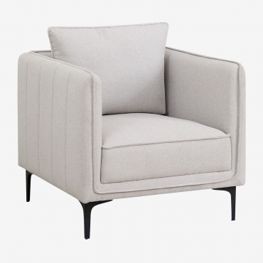 Beniares-sessel Helles Grau - Sklum