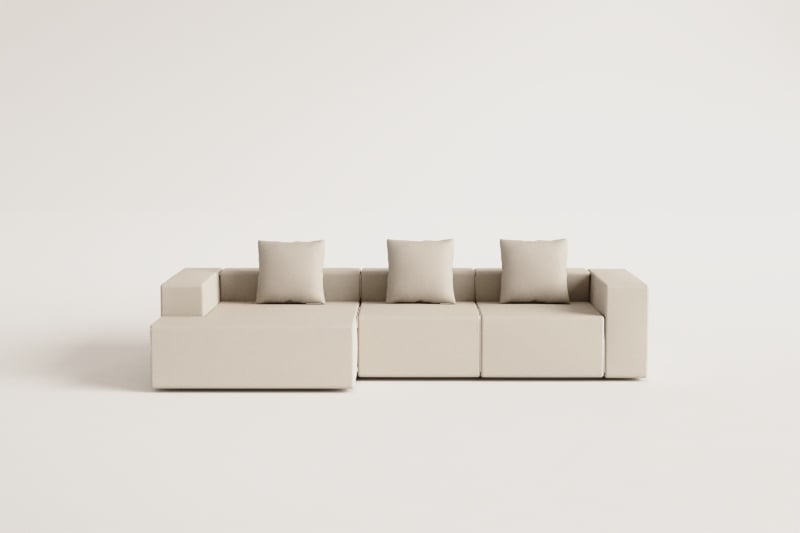 3-teiliges modulares Chaiselongue-Sofa links (↔︎335 cm) Bruna