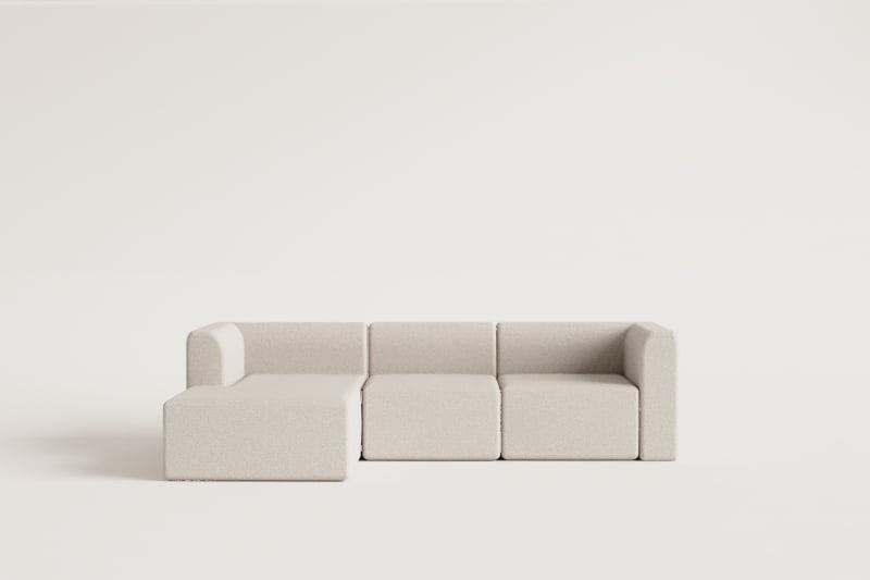 3-teiliges modulares Chaiselongue-Sofa Fogler         