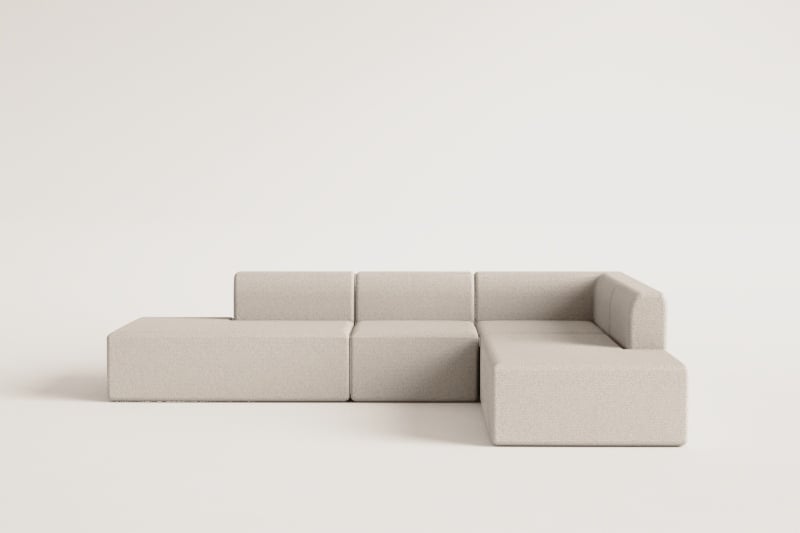 4-teiliges modulares Ecksofa Fogler mit Doppel-Chaiselounge