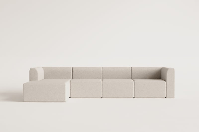 4-teiliges modulares Chaiselongue-Sofa Fogler links