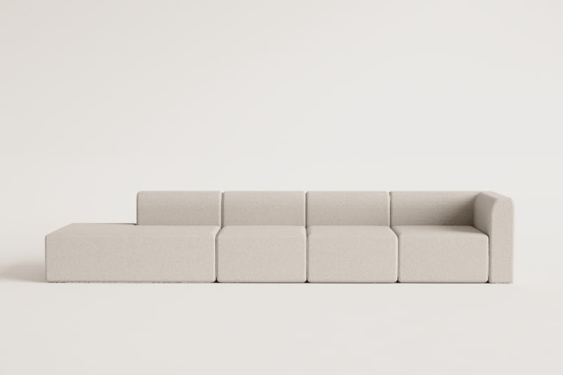 4-teiliges modulares Ecksofa Fogler mit linker Chaiselongue