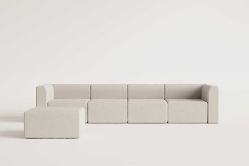 4-teiliges modulares Sofa mit Pouf Fogler      