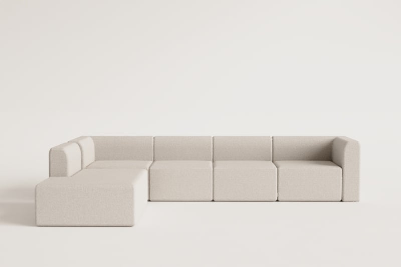 5-teiliges modulares Sofa Fogler mit Chaiselongue links